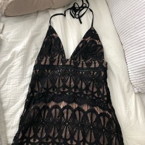 Black lace dress